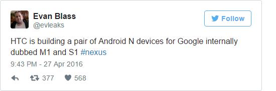 HTC готовит два Nexus: M1 и S1