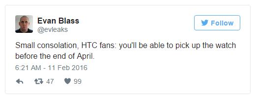 HTC переносит собственные умные часы на апрель