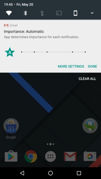 Градации важности уведомлений появятся в Android N