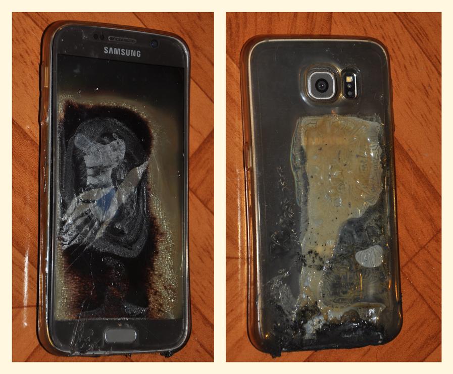 Samsung не везёт: снова оплавленный смартфон