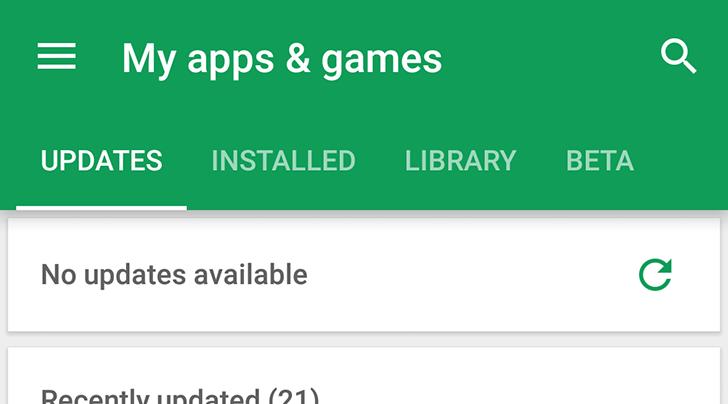 Теперь в Google Play можно нажать f5