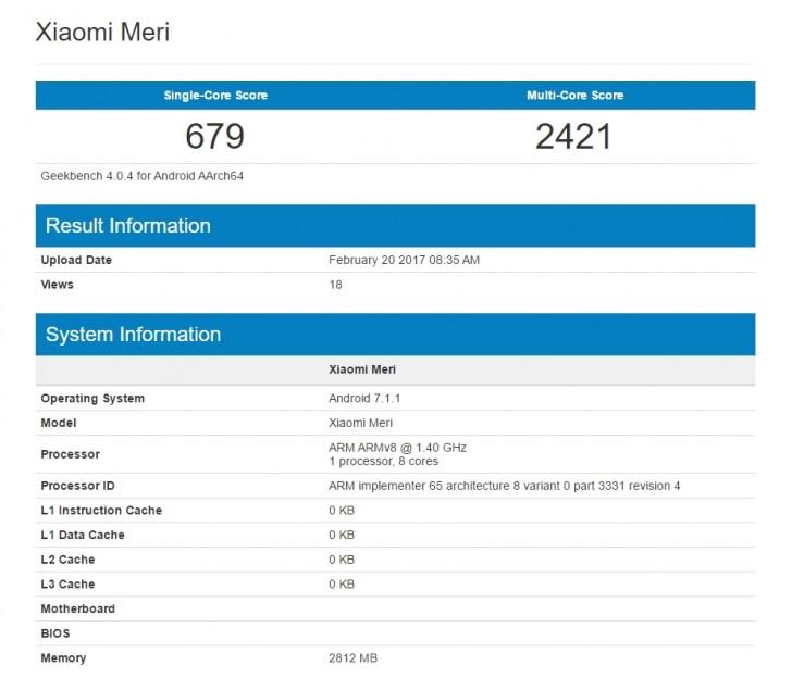 Xiaomi Mi 5c несколько раз в Geekbench, всегда по-разному