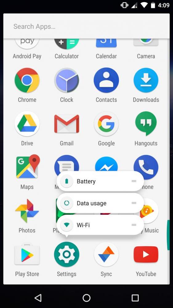 Скриншоты Android O с Nexus 6P