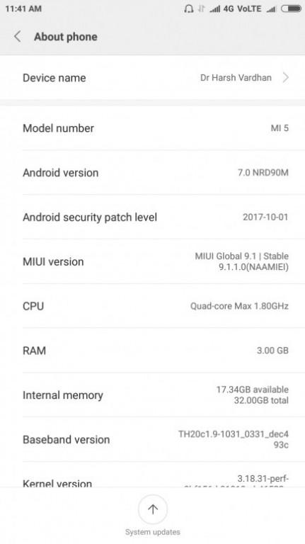 MIUI 9 начала приходить на устройства Xiaomi Mi 5 и Mi 5s