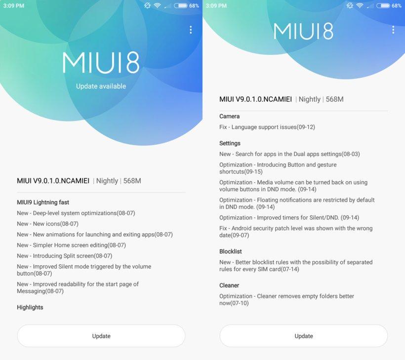 MIUI 9 стали выдавать владельцам Xiaomi Mi 6