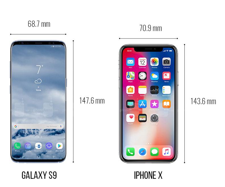 Apple iPhone X или Samsung Galaxy S9. Сравнение. Кто из них круче?