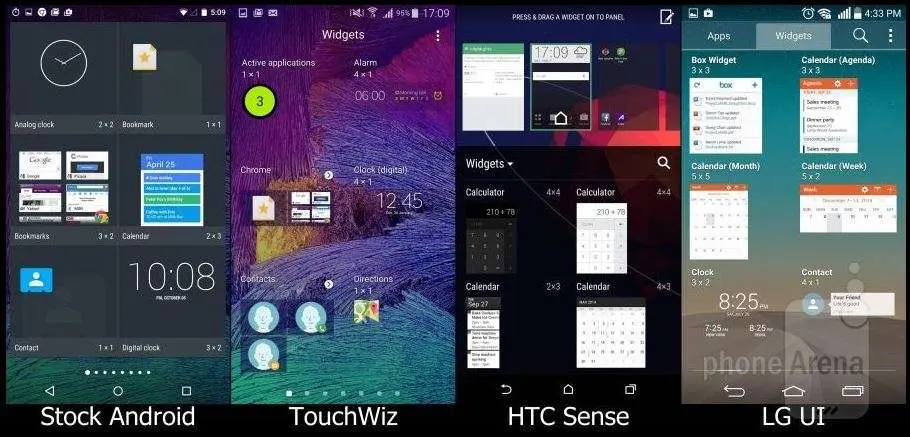 Сравнение интерфейсов Lollipop, TouchWiz, Sense, LG UI