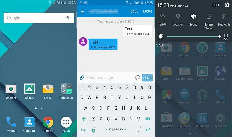 Material Design и стоковый Android - тема для Samsung Galaxy S6
