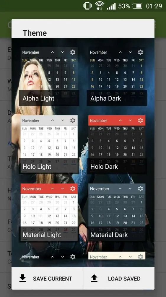 Event Flow Calendar Widget - очень гибкий календарный виджет
