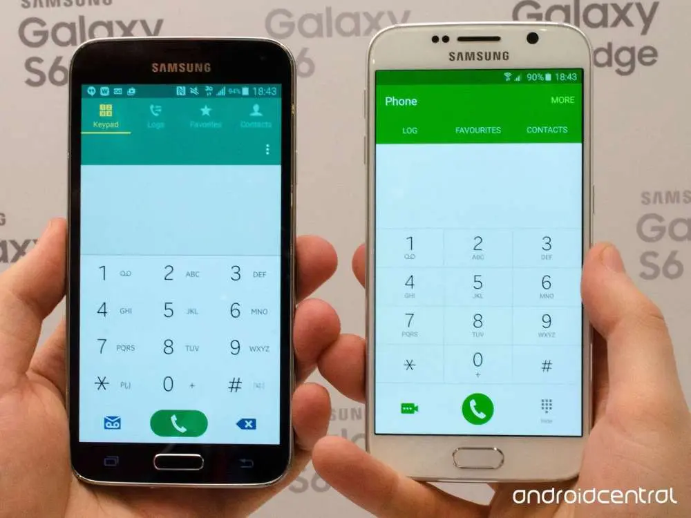 Материальное влияние в Samsung Galaxy S6
