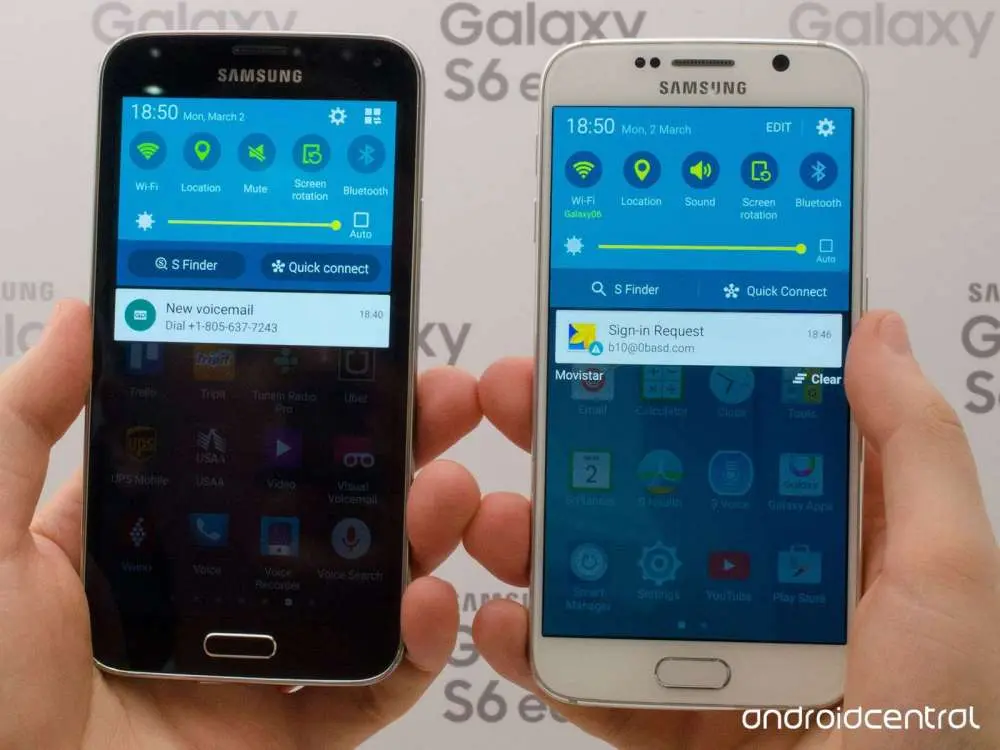 Материальное влияние в Samsung Galaxy S6