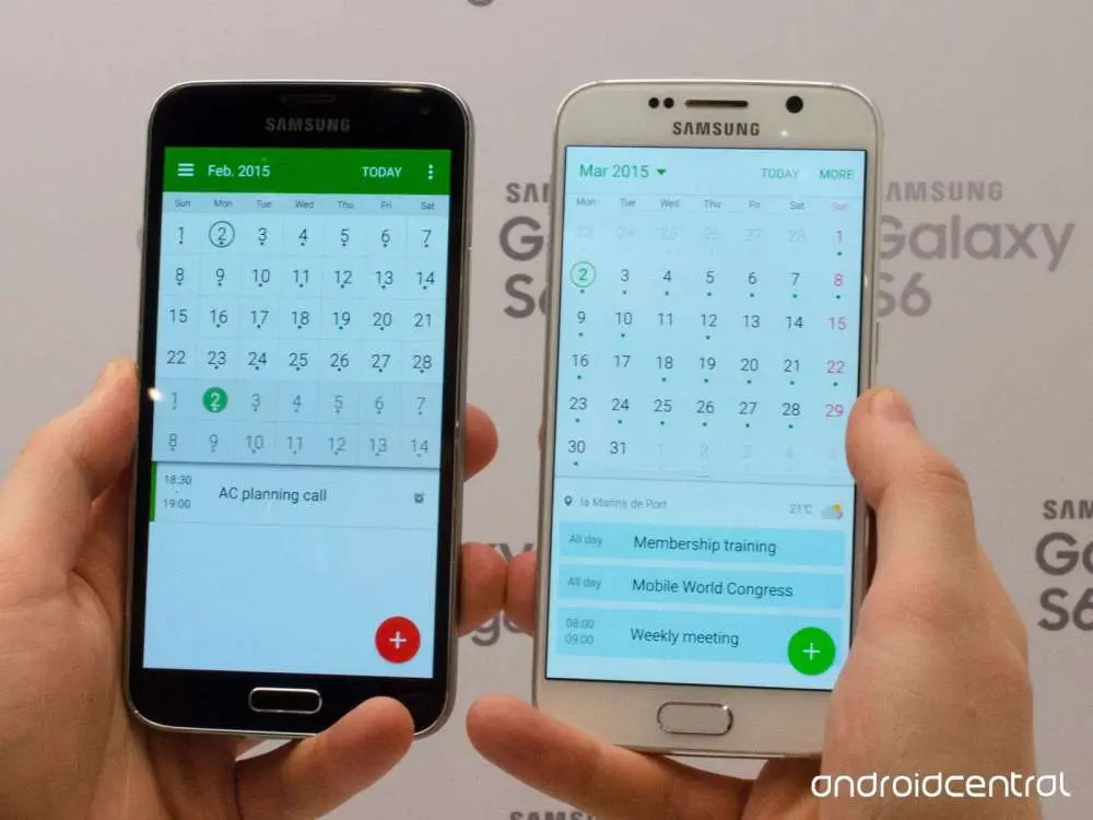 Материальное влияние в Samsung Galaxy S6