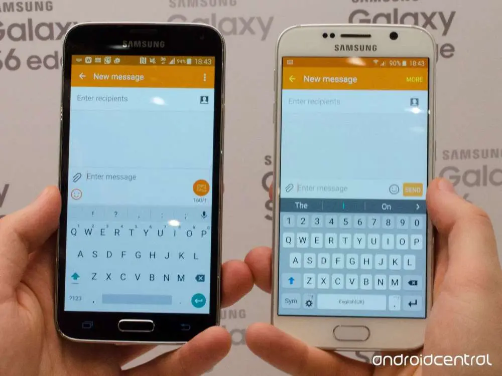 Материальное влияние в Samsung Galaxy S6