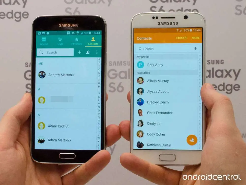 Материальное влияние в Samsung Galaxy S6