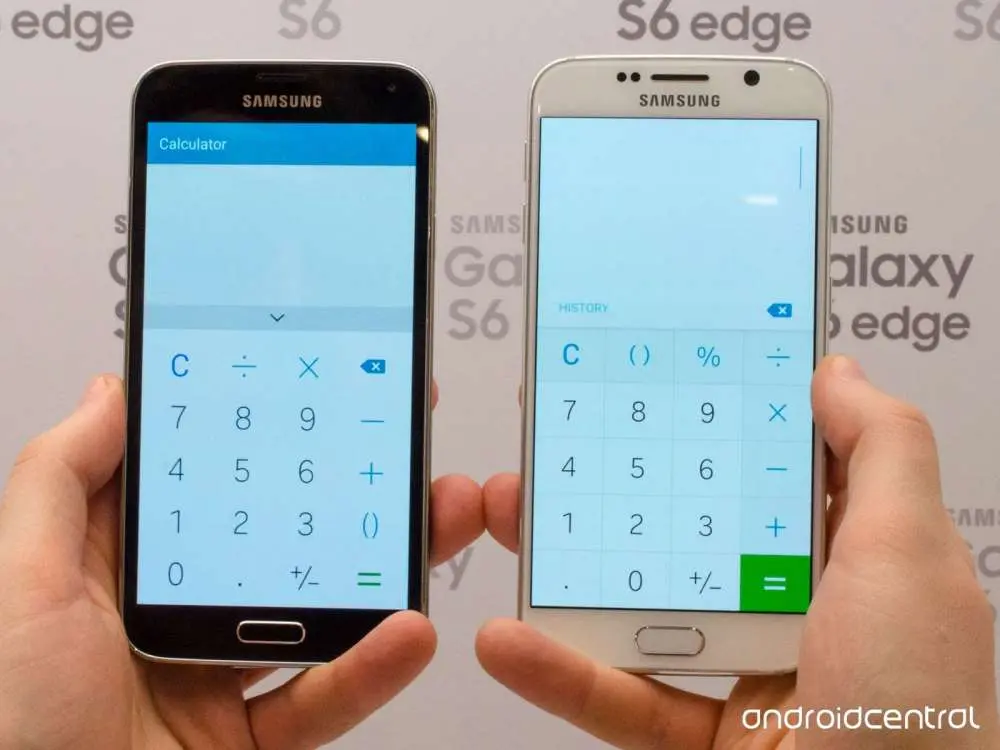 Материальное влияние в Samsung Galaxy S6