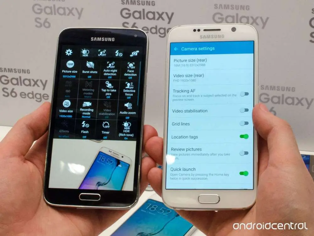 Материальное влияние в Samsung Galaxy S6