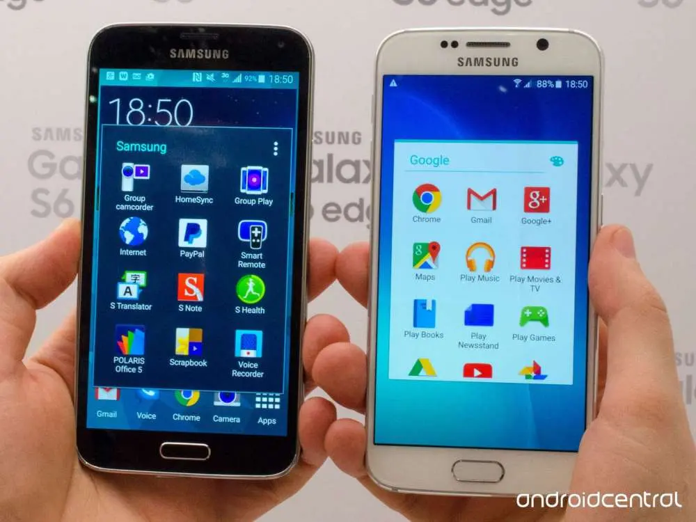 Материальное влияние в Samsung Galaxy S6