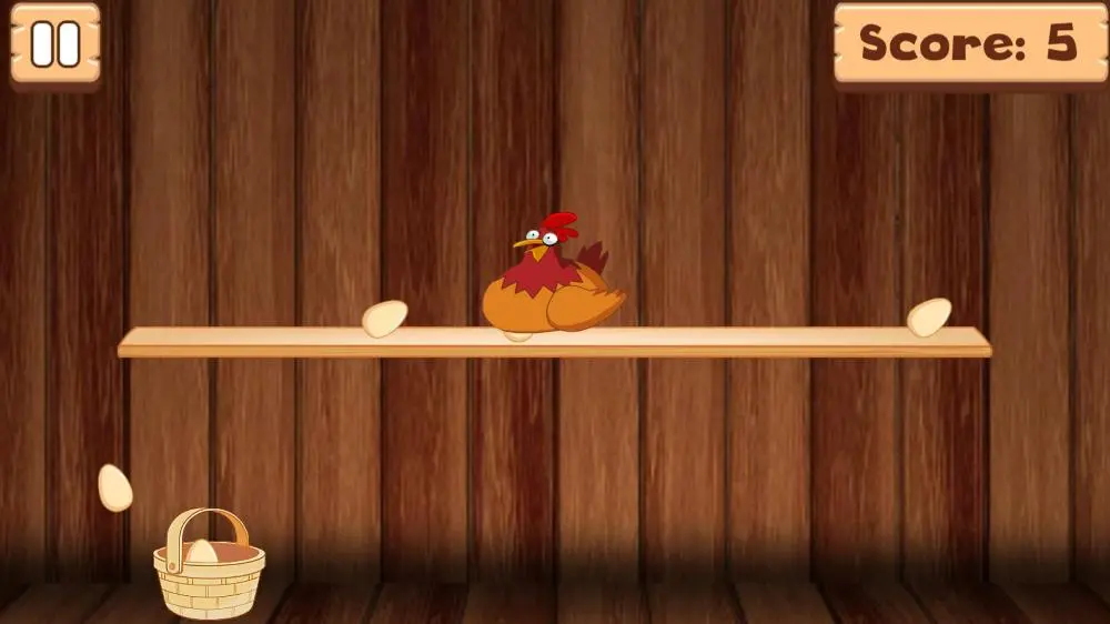 Chicken Madness: Catching Eggs - ни одно не уронить