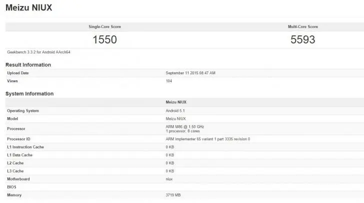 Meizu PRO 5 обгоняет Samsung Galaxy S7 в тесте Geekbench