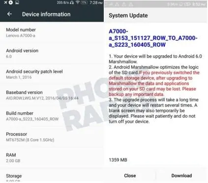 Обновление Lenovo A7000 до Android Marshmallow