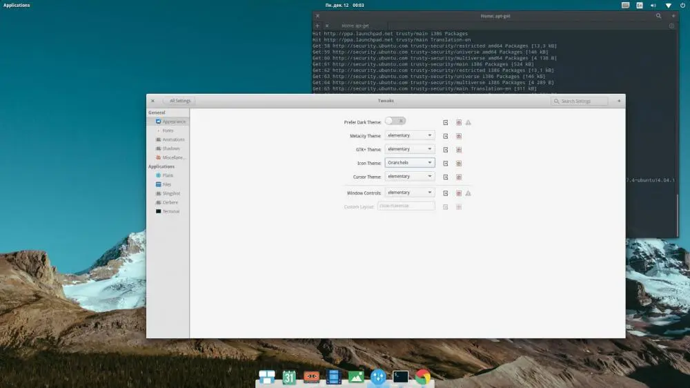 Установка пака иконок Oranchelo в Ubuntu/Elementary OS