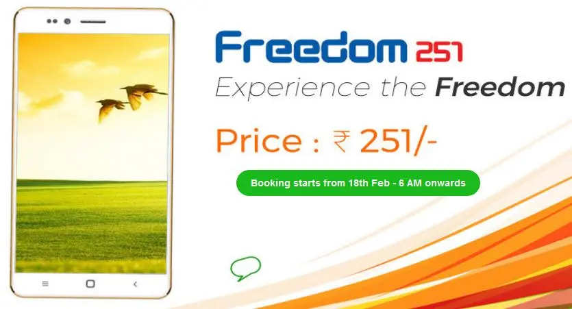 4$ смартфон Freedom 251 разозлил конкурентов