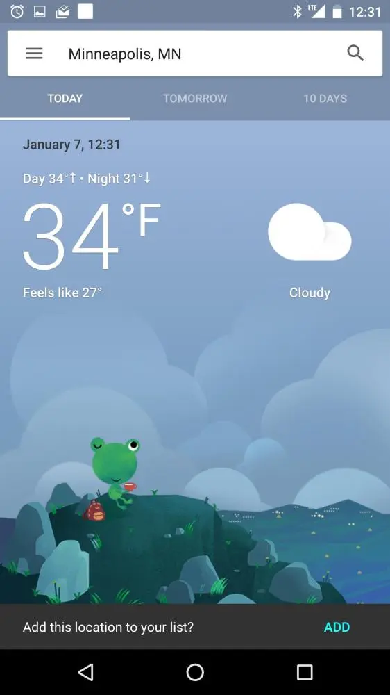 Google Now тестирует новые погодные карточки