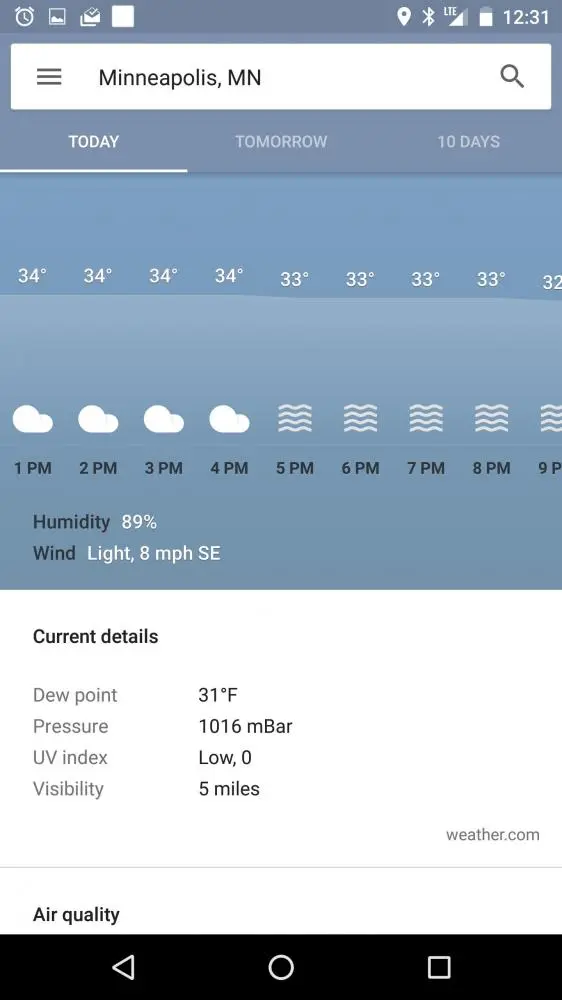 Google Now тестирует новые погодные карточки