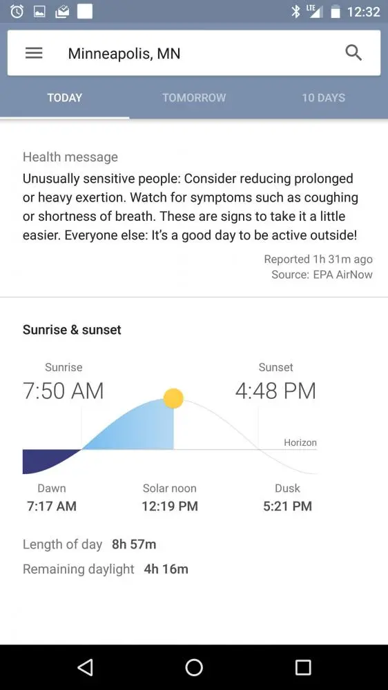 Google Now тестирует новые погодные карточки