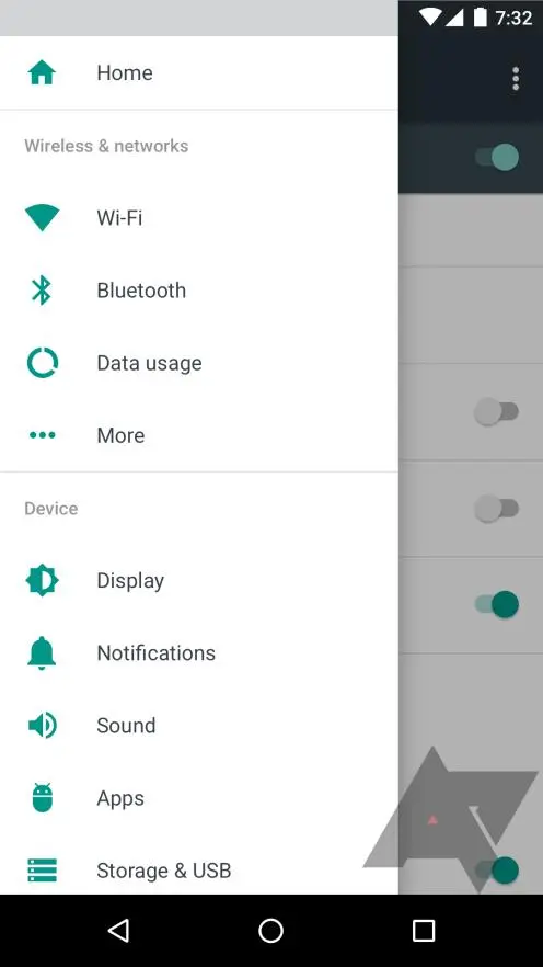 Смотрим на мокапы меню настроек Android N