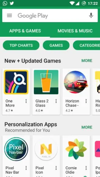 Google примеряет новый внешний вид на Play Store