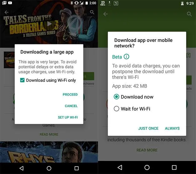 Google Play экспериментирует с загрузками и размерами