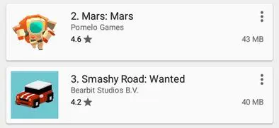 Google Play прибавил информативности - размеры везде