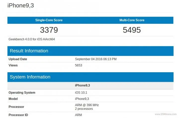 iPhone 7 Plus тоже засветился в GeekBench