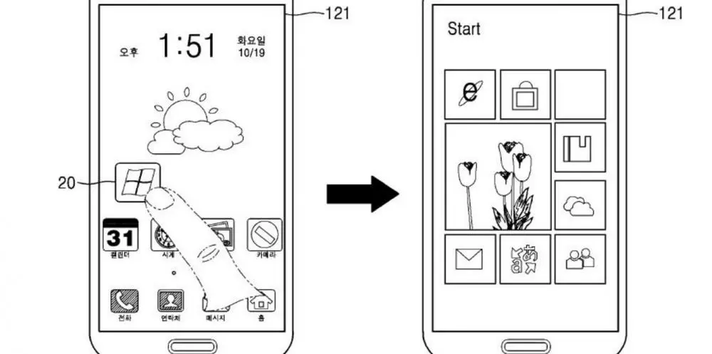 Samsung патентует двухсистемный смартфон