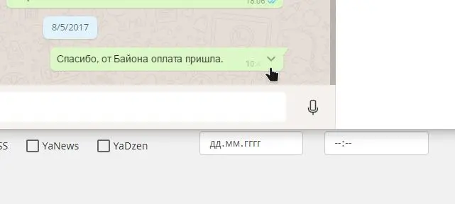 Как узнать время прочтения сообщения в WhatsApp?