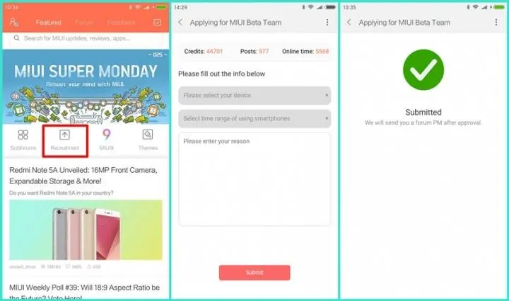 MIUI 9: нужно больше бета-тестеров