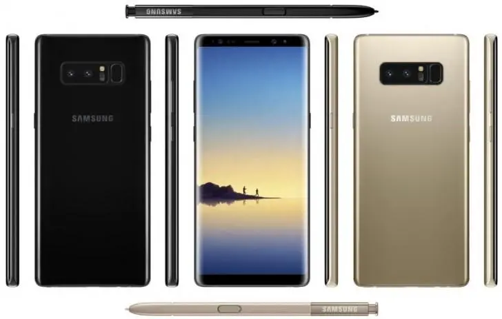 Теперь точно всё о Galaxy Note 8: пресс-рендеры и полные спецификации