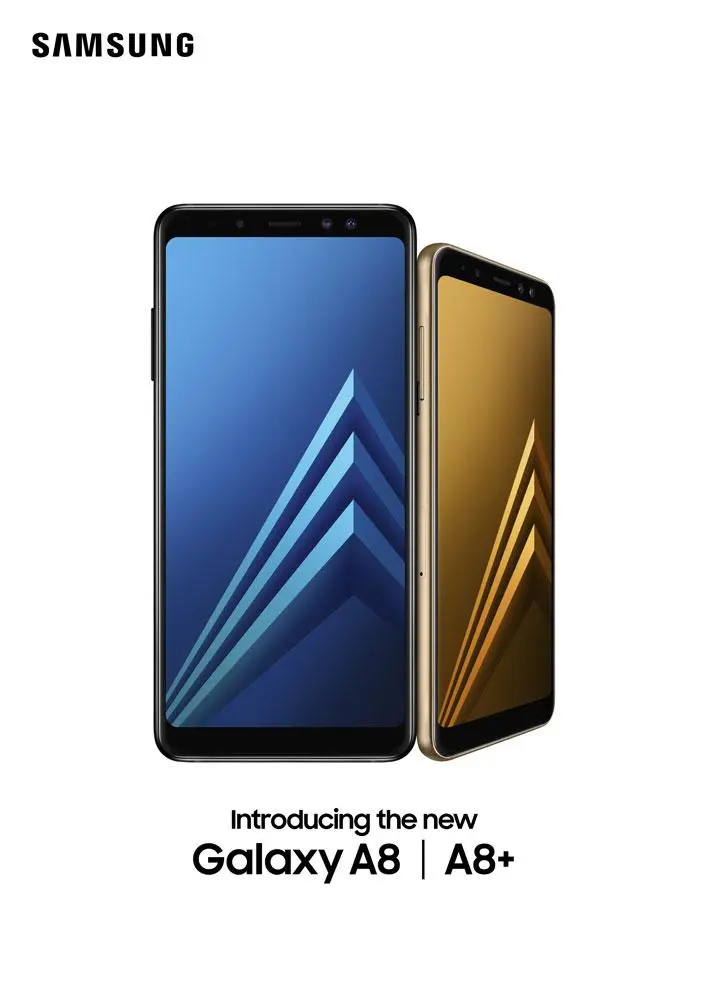 Две фронтальных и одна тыловая камера у Samsung Galaxy A8 и A8+