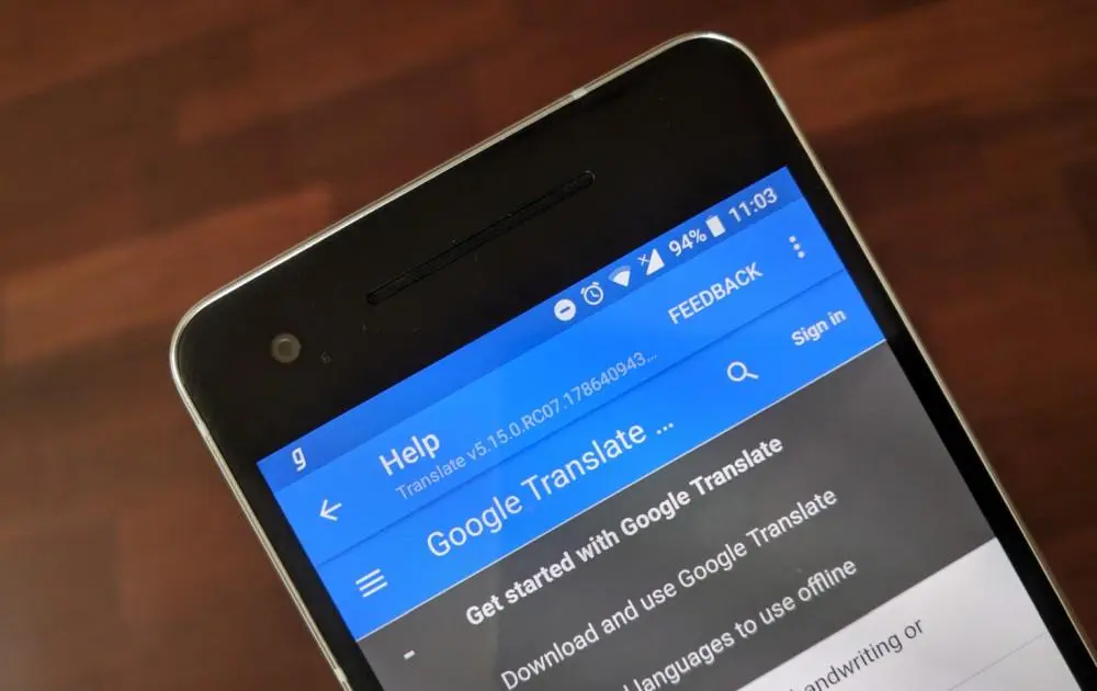 Первые упоминания Android P в летописях Google Translate