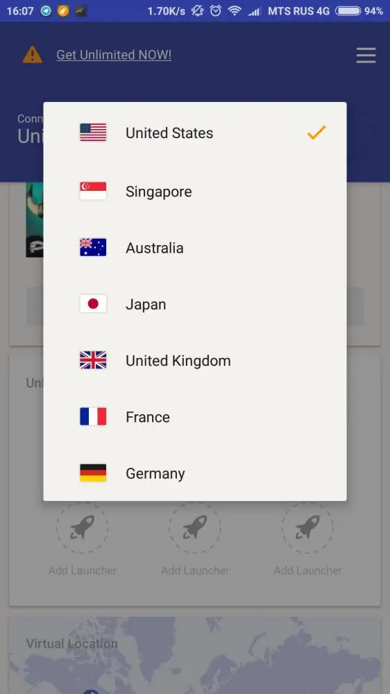 Rocket VPN - телепортация и свобода