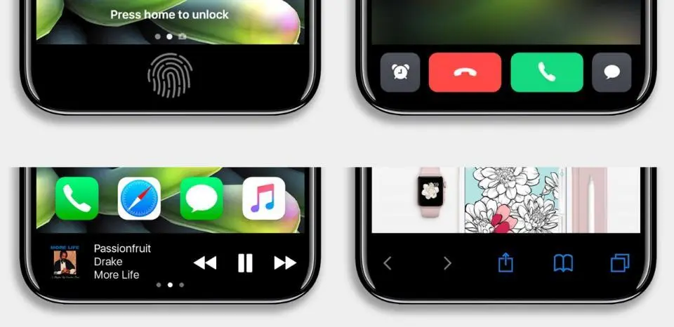 Крупная утечка про дизайн iPhone 8
