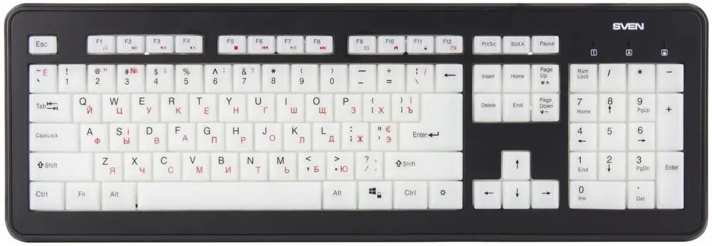 Работать, не включая свет: обзор клавиатуры SVEN KB-C7300EL с подсветкой всей поверхности