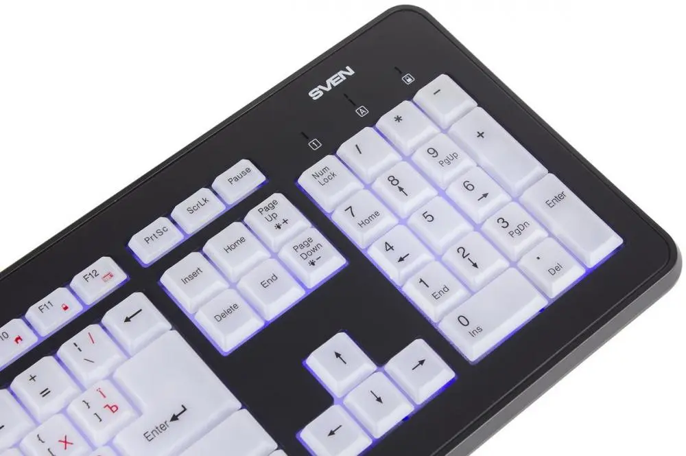 Работать, не включая свет: обзор клавиатуры SVEN KB-C7300EL с подсветкой всей поверхности