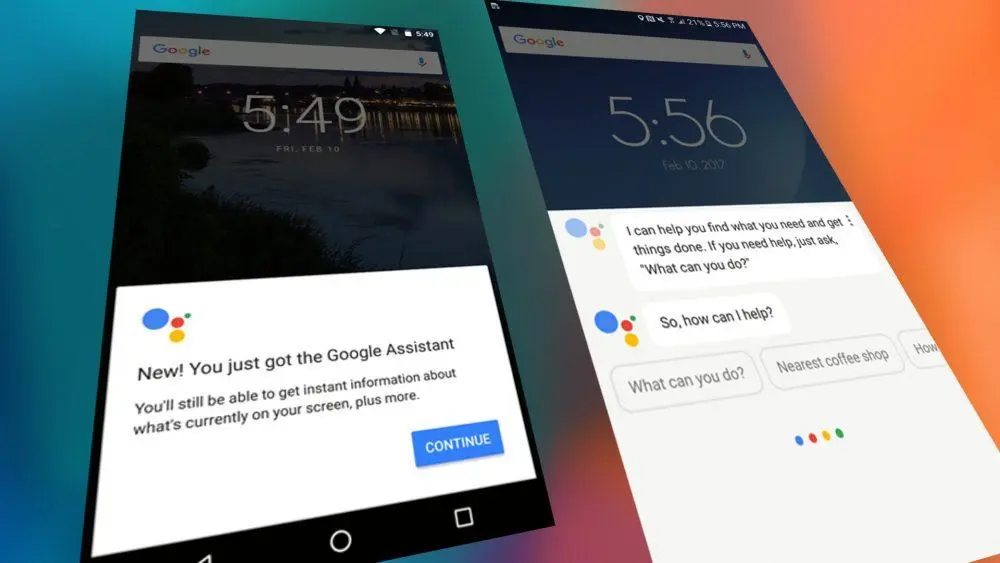 Google Assistant можно установить вручную