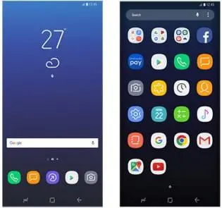 Новый интерфейс смартфонов Samsung, начиная с Galaxy S8