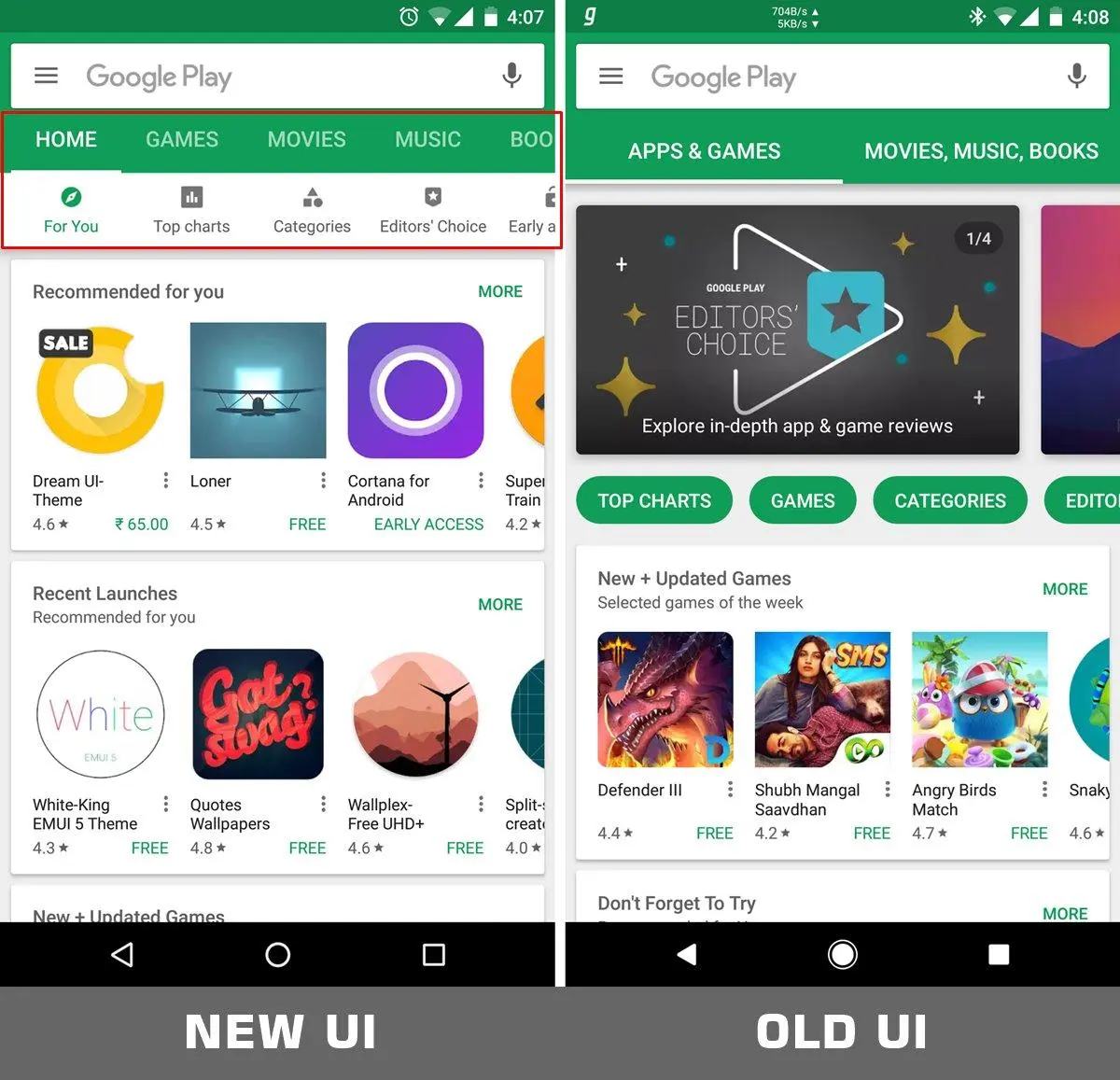 Google снова меняет Play Store