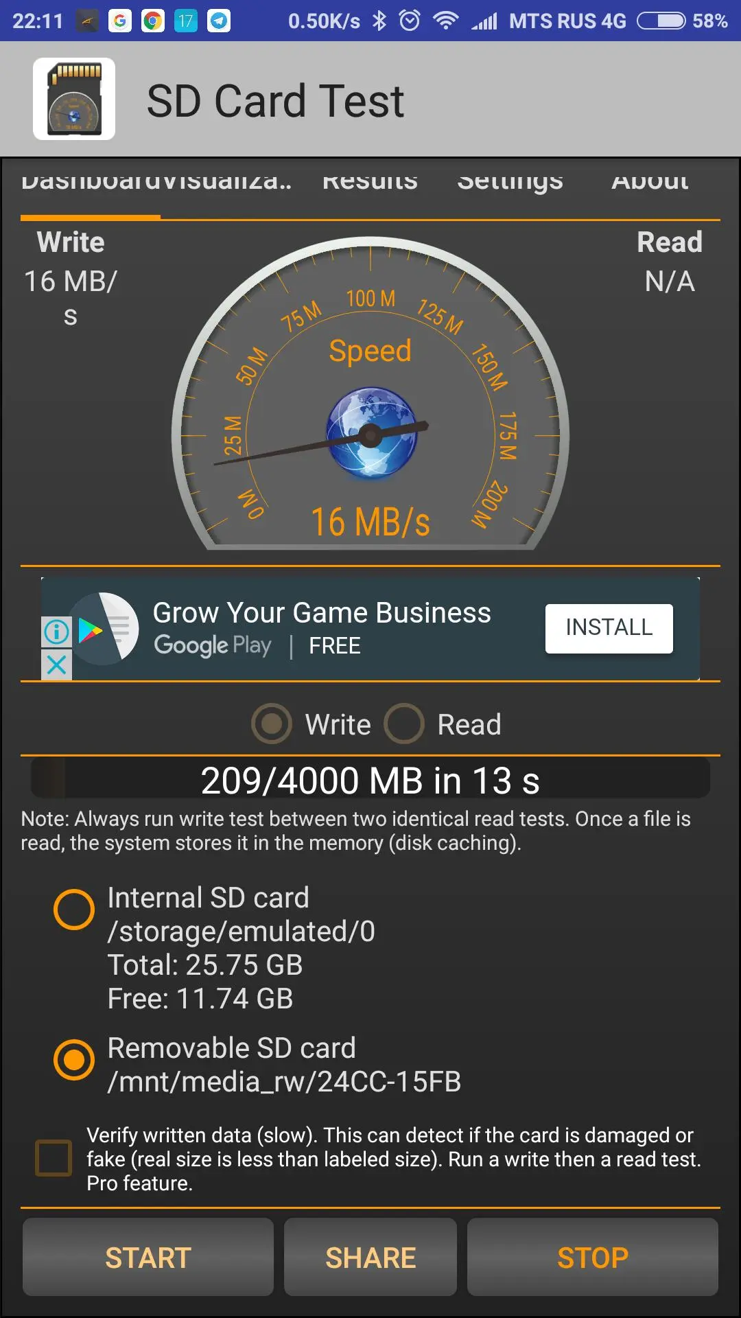 SD Card Test — замеряем скорость чтения-записи карты памяти