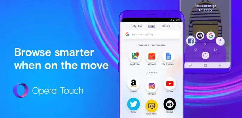 Новый браузер Opera Touch придумали для управления одной рукой