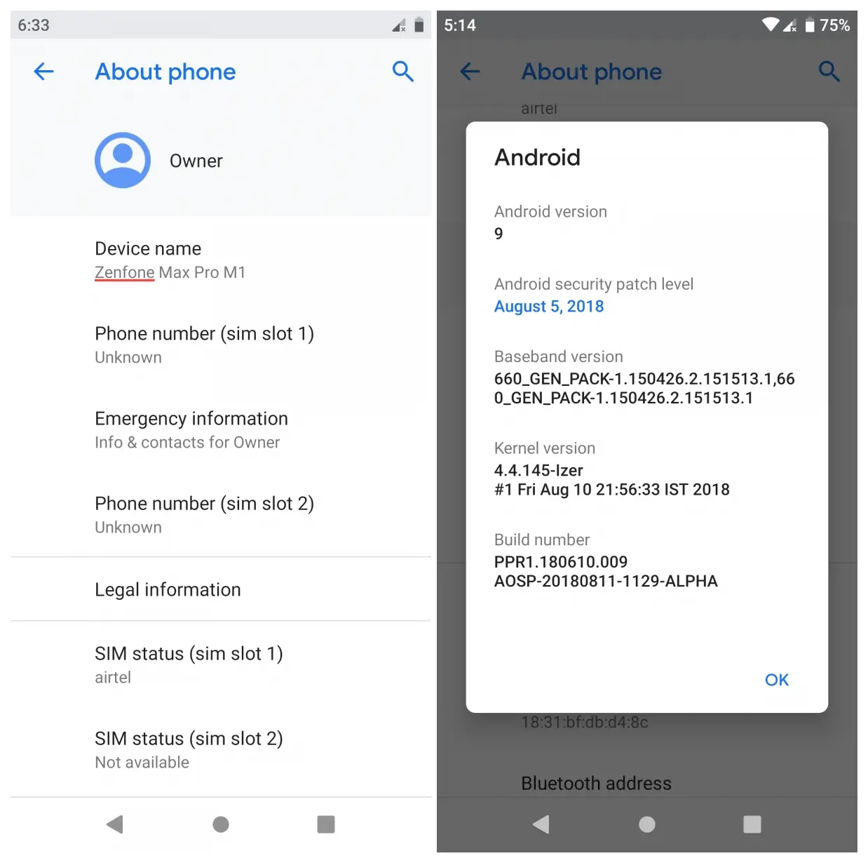 Asus Zenfone Max Pro M1 получил Android P, но неофициально
